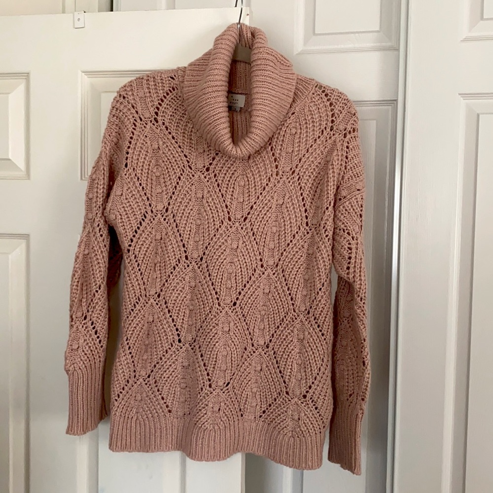 Dusty Rose Chunky Knit Sweater